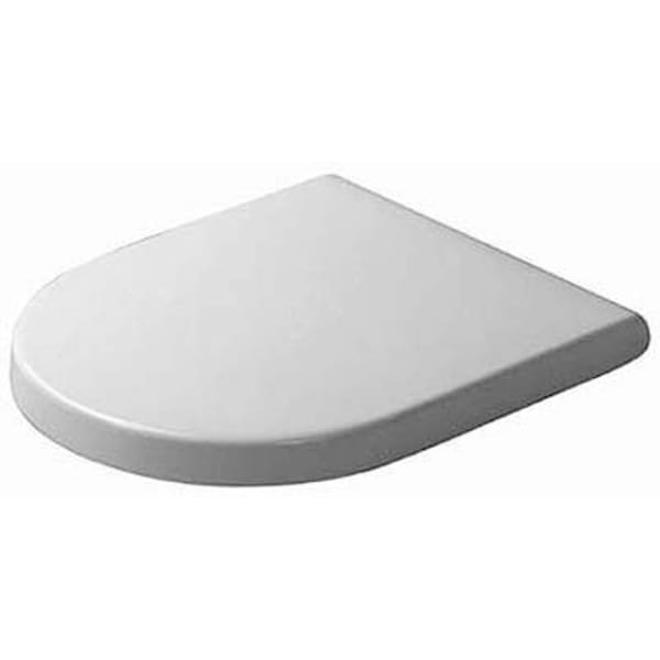 Duravit Toilet Seat, Close-Coupled, White Alpine With Cover, Soft Close Hinge 0063890000 - main